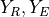 Y_R, Y_E